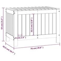 Tuinbox 76x42,5x54 cm massief grenenhout zwart - thumbnail