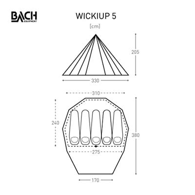 Bach Wickiup 5 Tipitent Willow Bough Green