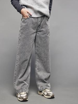 Losse jeans voor meisjes JONEN denimgrijs