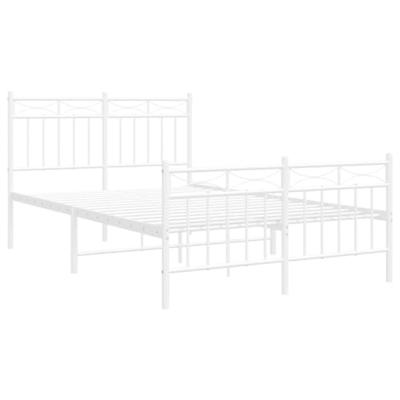 Bedframe met hoofd- en voeteneindemetaal wit 120x200 cm - thumbnail
