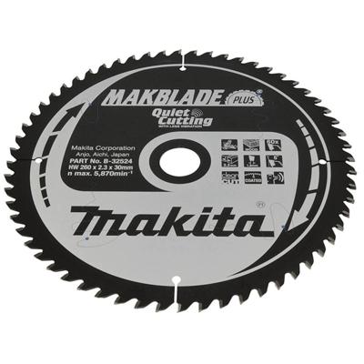 Makita Afkortzaagblad voor Hout | Makblade-Plus | Ø 260mm Asgat 30mm 60T - B-32524