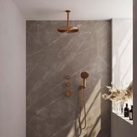 Copper Edition Thermostatische Regendouche Set 12 | Koper Geborsteld PVD - thumbnail