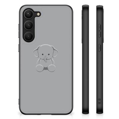 Samsung Galaxy S23 Plus Hoesje Grijs Baby Olifant Samsung Galaxy S23 Plus Hoesje Grijs Baby Olifant