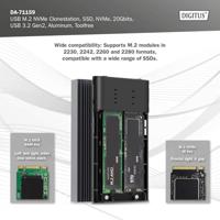 Digitus DA-71559 behuizing voor opslagstations SDD-behuizing Groen M.2 - thumbnail