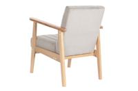 Leunstoel DKD Home Decor 63 x 68 x 81 cm Natuurlijk Grijs Beige Pijnboom - thumbnail