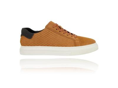 Cognac Essential Sneakers Lureaux - Handgemaakte Nette Schoenen Voor Heren