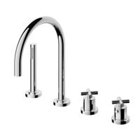 Hotbath Chap Badrandcombinatie Met Uitloop En 2-Weg Stopomstel 063 - Chroom - thumbnail