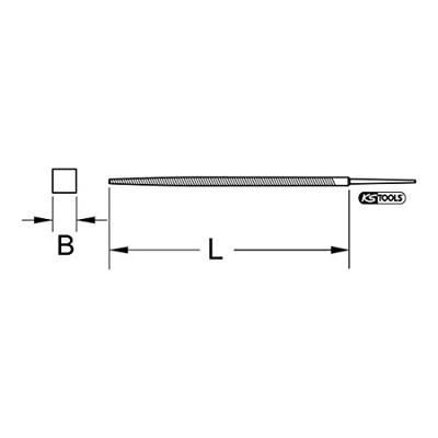 KS Tools 1610304 Vierkant vijlenblad, vorm D, 150 mm, kieb2 Lengte 150 mm 1 stuk(s)