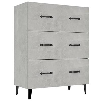 Dressoir 69,5x34x90 cm bewerkt hout betongrijs