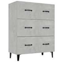 Dressoir 69,5x34x90 cm bewerkt hout betongrijs - thumbnail