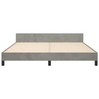 Bedframe zonder matras 160x200 cm fluweel lichtgrijs - thumbnail