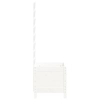 VidaXL Plantenbak met rek 39x39,5x114 cm massief grenenhout wit - thumbnail