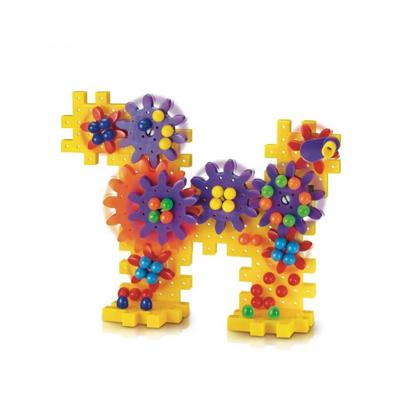 Quercetti georello tandwielenset hond & bloem, 80dlg.