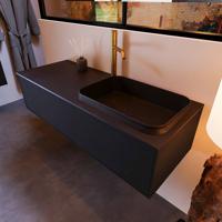 Badkamermeubelset Mondiaz Erin 120 cm met 1 Lade met RIDGE Wastafel Rechts Urban met 1 kraangat Greeploos Mat Urban - thumbnail