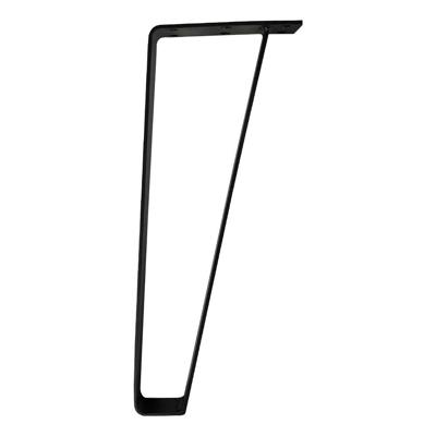 Massief stalen tafelpoot zwart design 15 bij 5 cm en hoogte 40 cm