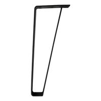 Massief stalen tafelpoot zwart design 15 bij 5 cm en hoogte 40 cm - thumbnail