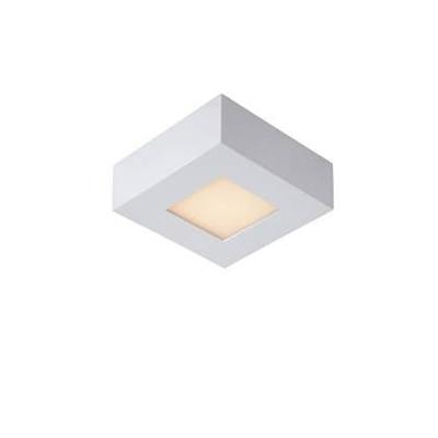 Lucide BRICE-LED - Plafonnière Badkamer - LED Dimb. - 1x8W 3000K - IP44 - Wit