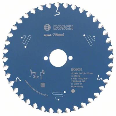 Bosch Accessoires Cirkelzaagblad expert for Wood 190x30x2.6/1.6x40 T - 2608644048 - thumbnail