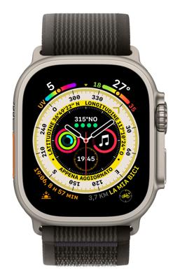 Refurbished Apple Watch Ultra 49 mm Trail band Zwart Gebruikt