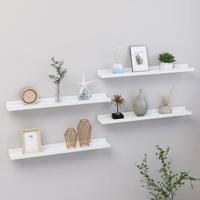 VidaXL Wandschappen 4 st 60x9x3 cm wit - thumbnail