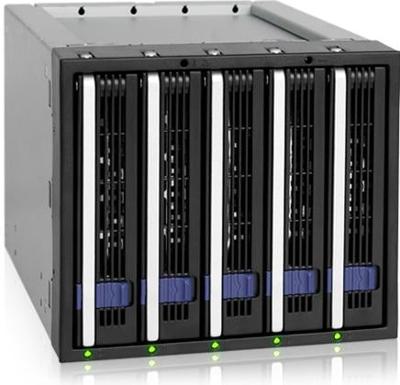 Icy Dock MB155SP-B 5x2,5 /3,5 SATA backplane voor 3x extern 5,25