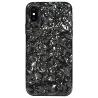 Benks voor iPhone X zachte TPU Dropproof IML Diamond patroon volledige hoes backcover (zwart) - thumbnail