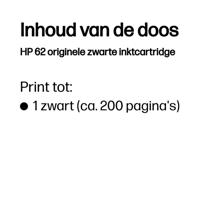 Originele inkt cartridge HP 62 Zwart - thumbnail