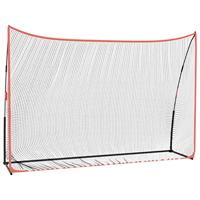 VidaXL Golftrainingsnet 305x91x213 cm polyester zwart en rood - thumbnail