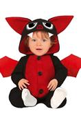 Vleermuis Jumpsuit Rood Baby - thumbnail