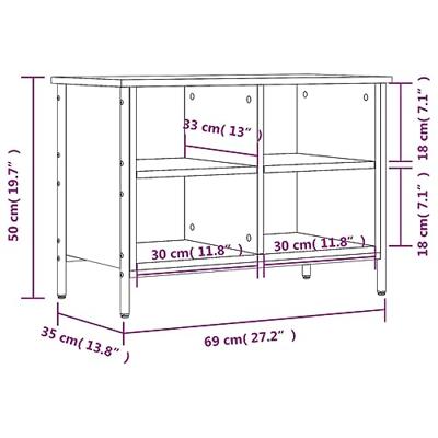 VidaXL Schoenenkast 69x35x50 cm bewerkt hout gerookt eikenkleurig - thumbnail