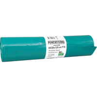 PowerSterko Afvalzak | Gerecycled LDPE | 65/ 20x125cm | T70 | blauw | 100 stuks - thumbnail