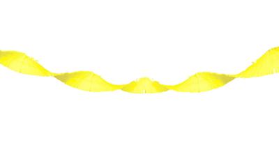 Neon gele Crepe Papier Slinger - 18 meter