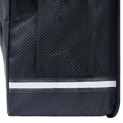 VidaXL Fietstas voor bagagedrager dubbel waterdicht 35 l zwart - thumbnail