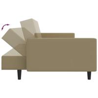 Slaapbank 2-zits kunstleer cappuccinokleurig - thumbnail