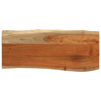 Tafelblad rechthoekig natuurlijke rand 90x40x3,8 cm acaciahout
