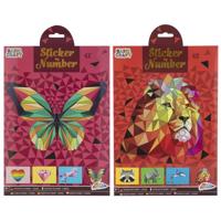 Grafix Stickeren op nummer - leeuw - thumbnail