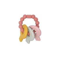 Little Dutch Bijtring Silicone Sleutelbos Roze - thumbnail