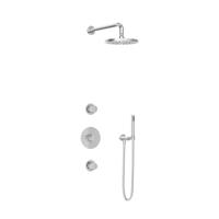 Complete thermostatische douche Inbouwset Hotbath Buddy 2 stopkranen Chroom - thumbnail