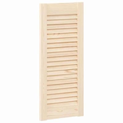 VidaXL Kastdeuren met lamellen 4 st 69x29,5 cm massief grenenhout