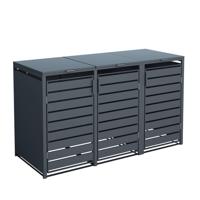 4gardenz® Containerombouw Modulair - Kliko Ombouw Berging - Hoogwaardig Materiaal - Weerbestendig - Antraciet - thumbnail