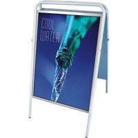 Stoepbord 50x70 cm wit buismodel - thumbnail