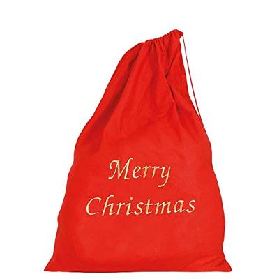 Cadeauzak Merry Christmas Santa Rood (60x95cm)