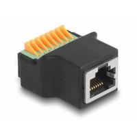 Delock RJ45 Netwerk Adapter [1x RJ45-bus - 1x Bus] 0 m Zwart, Groen - thumbnail