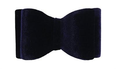 LUXURY VLINDERSTRIK FLUWEEL BLAUW