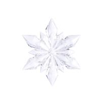 Ornament kerstbal acryl l23b23cm snwvlok trns a3 Decoris - Decoris - thumbnail