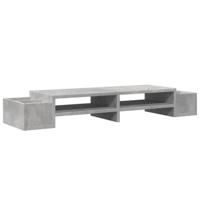 VidaXL Monitorstandaard met opbergruimte 100x27x15 cm hout betongrijs - thumbnail