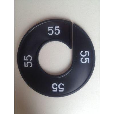 Maatring 9cm zwart/wit 55