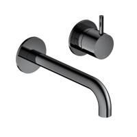 Hotbath Cobber afbouwdeel inbouw wastafelmengkraan met 18 cm uitloop zwart chroom CB005EXT18BK - thumbnail