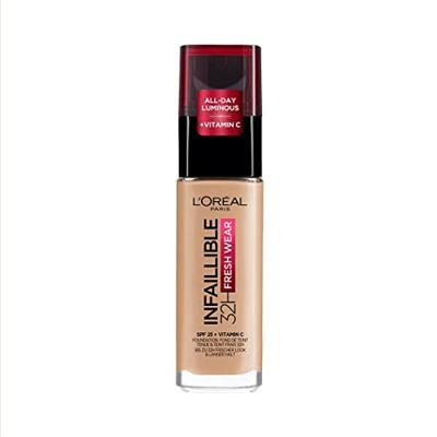 L’Oréal Paris Make-Up Designer Infallible 24HR Fresh Wear Foundation - 140 Golden Beige - Langhoudende Foundation met SPF 25 - 30 ml