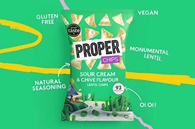 Proper Chips Chips sour cream & chive flavour 85 Gram